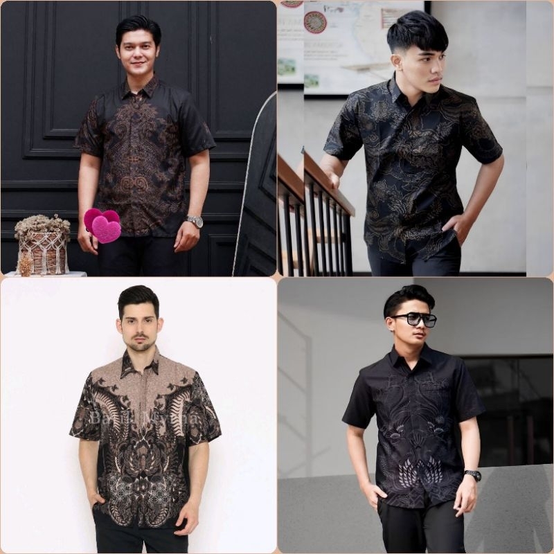 Baju Batik / Hem batik / Hem pendek / Batik Pria / Modern / Grosir / Baju Murah
