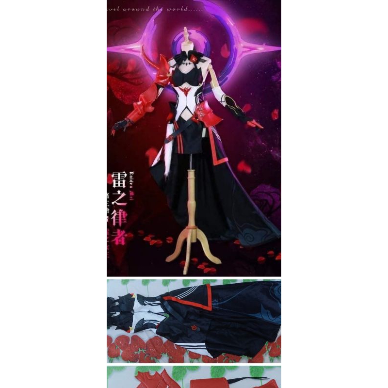 Kostum Cosplay Raiden Mei Battle Honkai Impact 3rd
