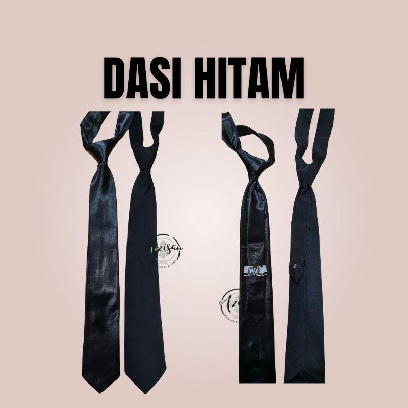 

Dasi Hitam Formal | Bahan Standar & Premium Satin | Mudah Pakai (Perekat)