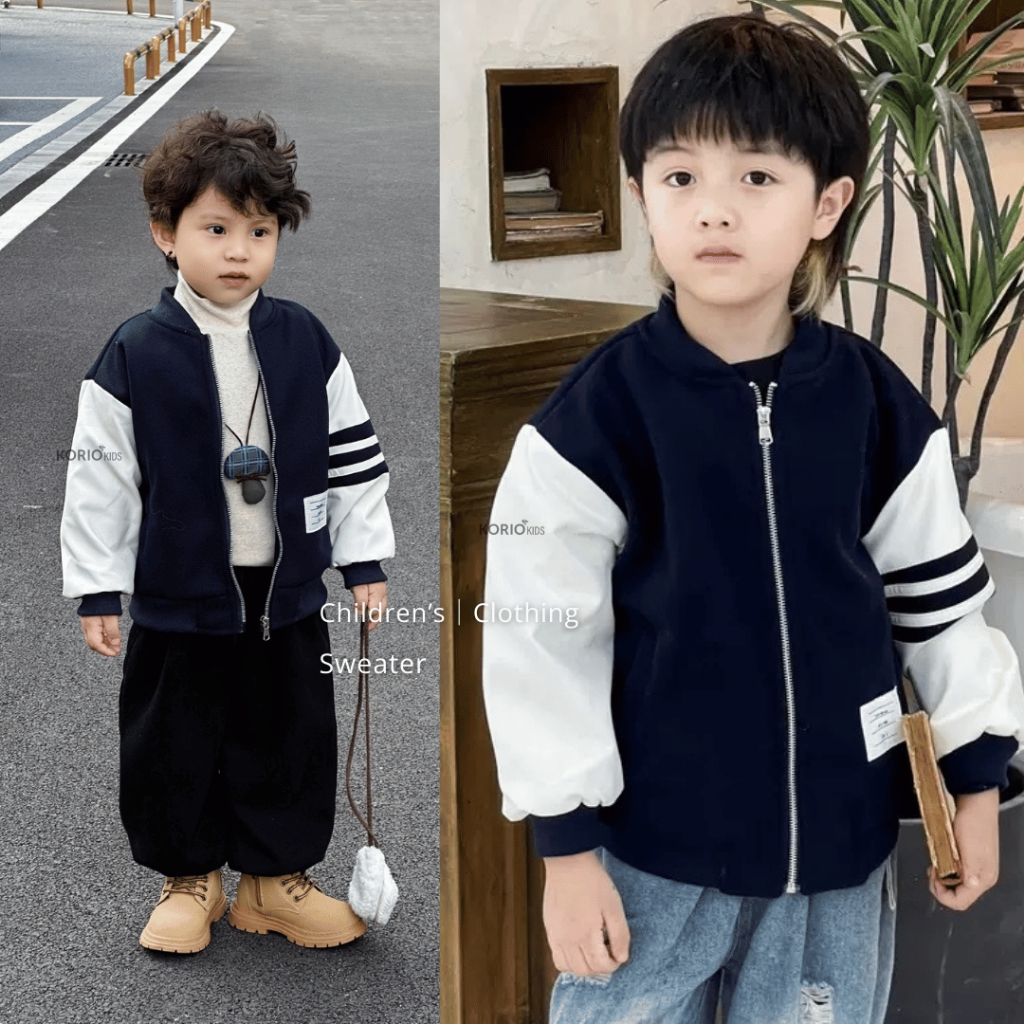 Jaket Versity Anak Laki-Laki Mantel Premium Fashion Anak Laki-Laki Jaket Hangat