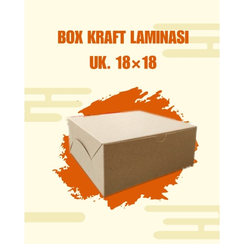 

Dus Box Nasi Catering Kraft Laminasi Ukuran 18×18 x 7 cm