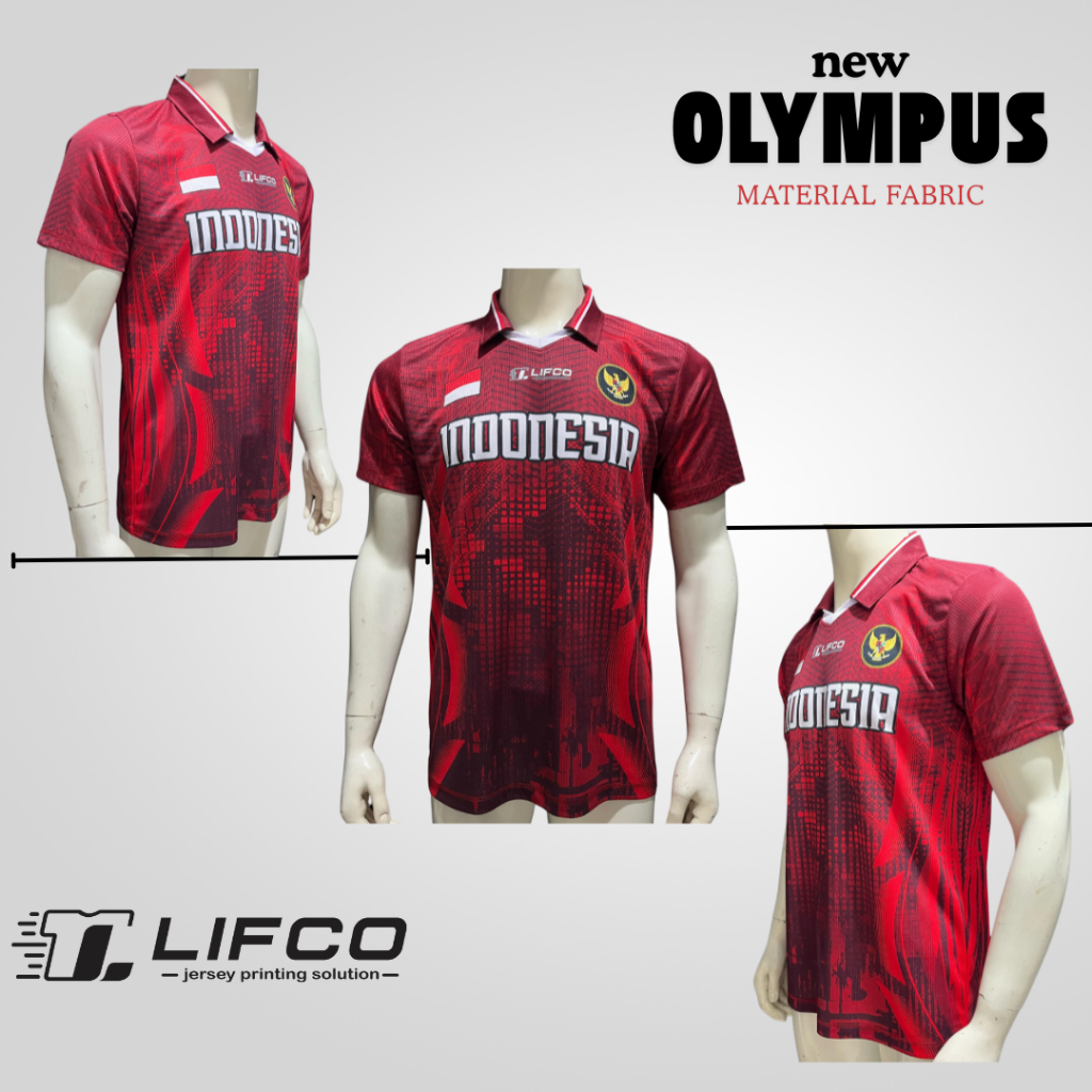LIFCO JERSEY OLYMPUS INDONESIA SERIES (TIDAK BISA REQUEST NAMA) (VOLLEYBALL JERSEY / JERSEY VOLI)
