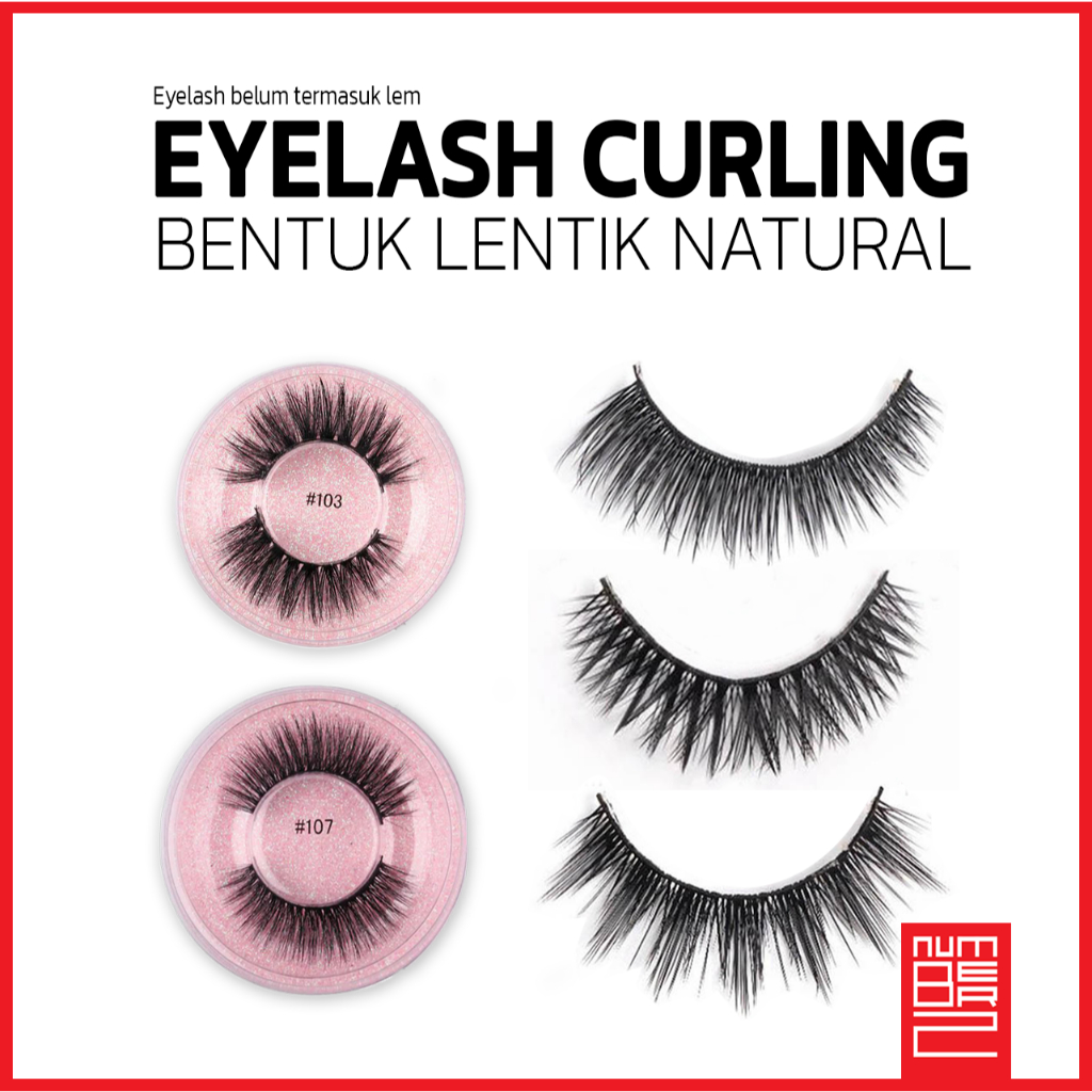 Bulu mata palsu fake eyelashes extension curl pasang sendiri belum termasuk lem yang bagus natural l