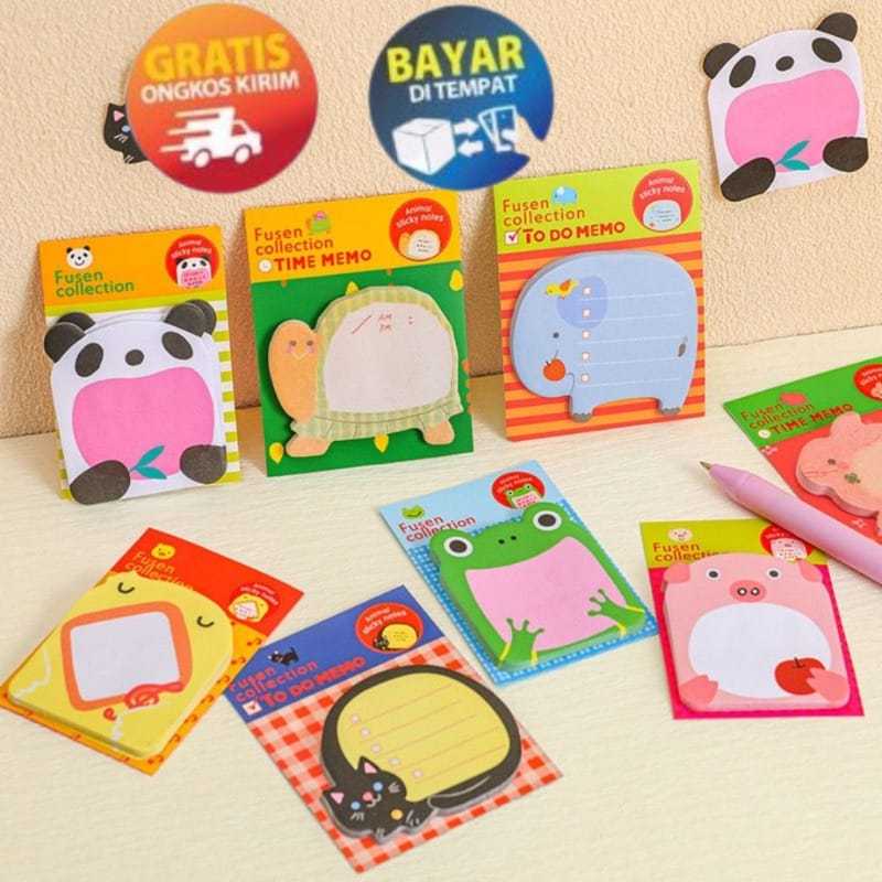 

SANDBOX - KP212 STICKY NOTES MOTIF HEWAN TEMPELAN KERTAS CATATAN PENGINGAT MEMO NOTE KARAKTER ANIMAL MINI BOOK KARAKTER LUCU