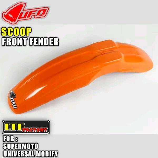 UFO SCOOP UNIVERSAL FRONT FENDER COVER - SPAKBOR DEPAN TRAIL - GTX GASSTRACK - SUMO SUPERMOTO MOTOCR