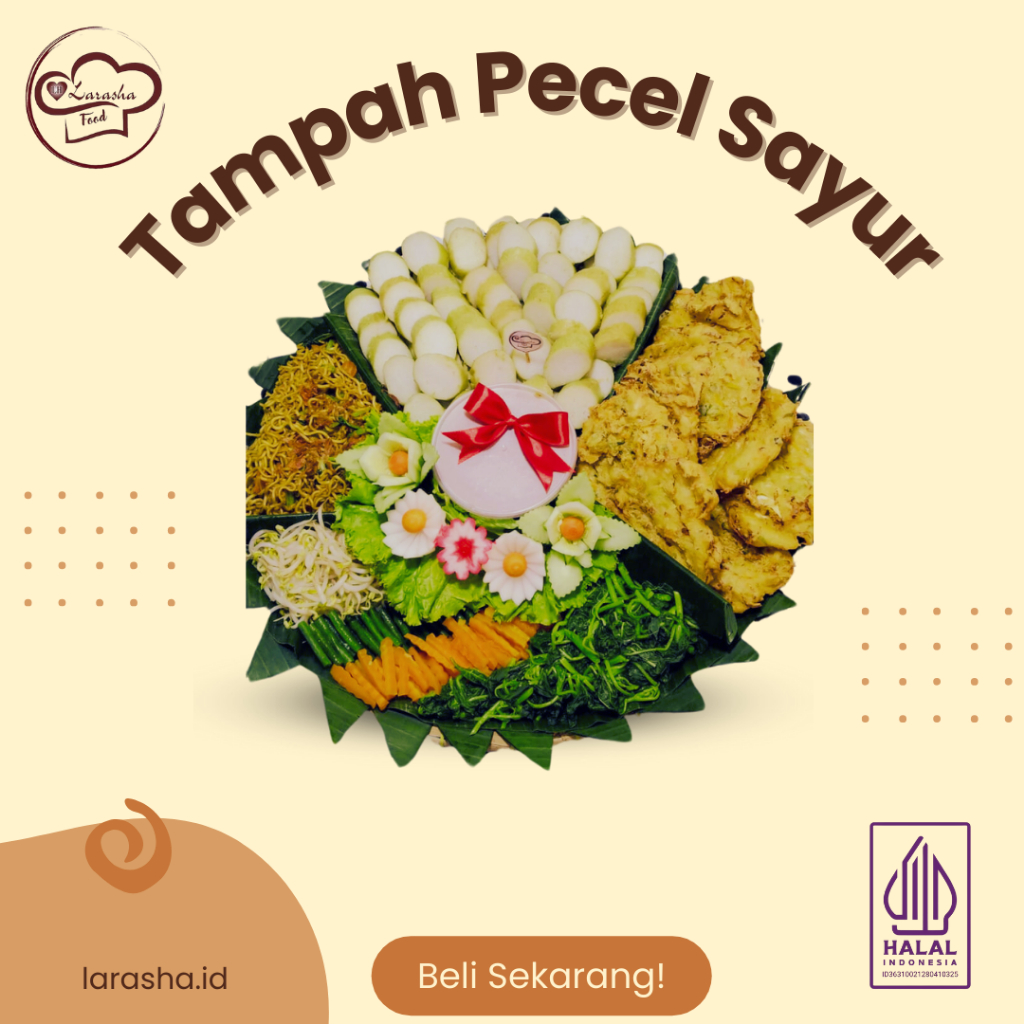

Tampah Pecel sayur+Lontong 10 porsi/Paket Komplit Pecel Sayur/Tampah Pecel Murah