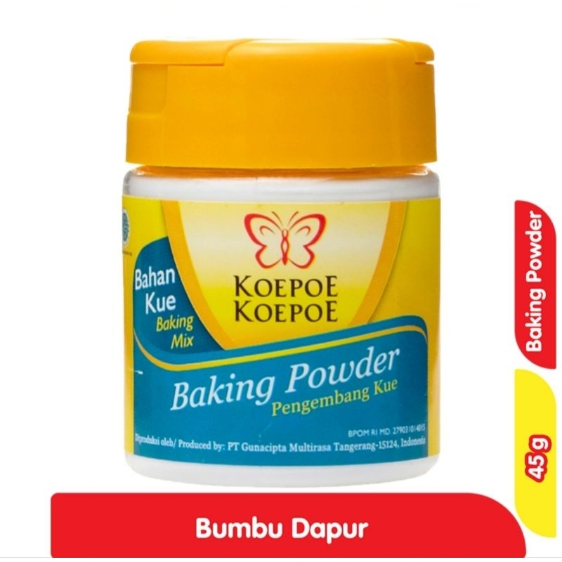 

Koepoe Koepoe Soda Kue 81gr | baking powder 45 g | perisa vanila 20 g