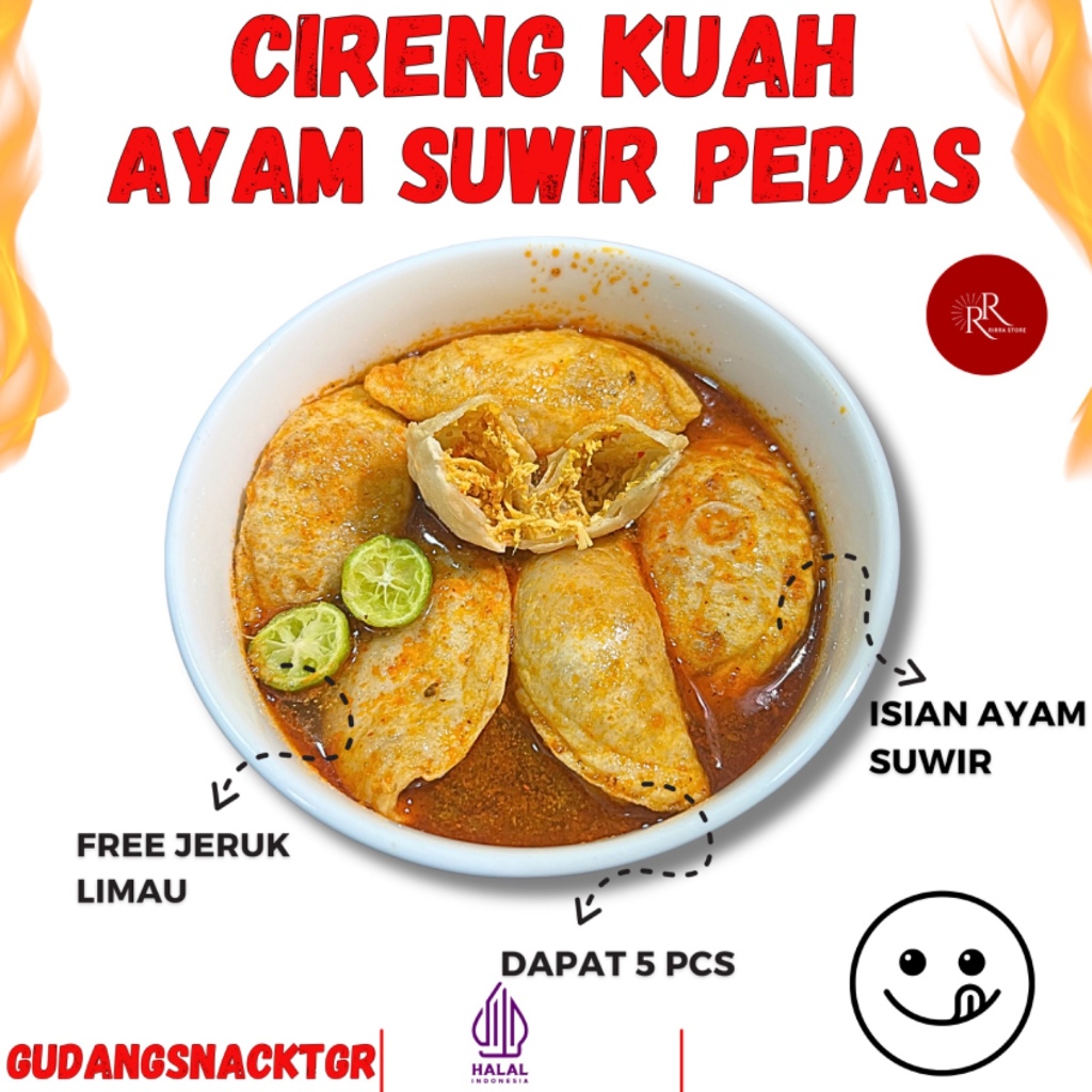 

1 Bungkus Cireng Kuah Ayam Suwir Dapat 5 pcs Pedas Hotpot Instan GudangsnackTgr Asin Food Seblak