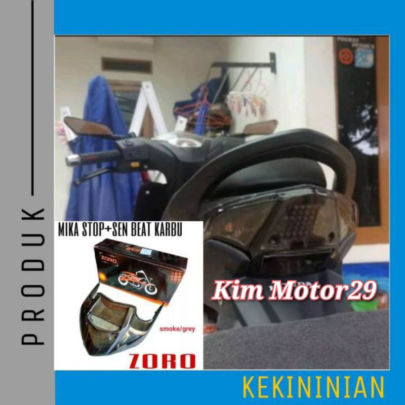 ZORO mika lampu stop beat karbu 2008 -2012 mika lampu belakang beat karbu mika lampu rem beat karbu 