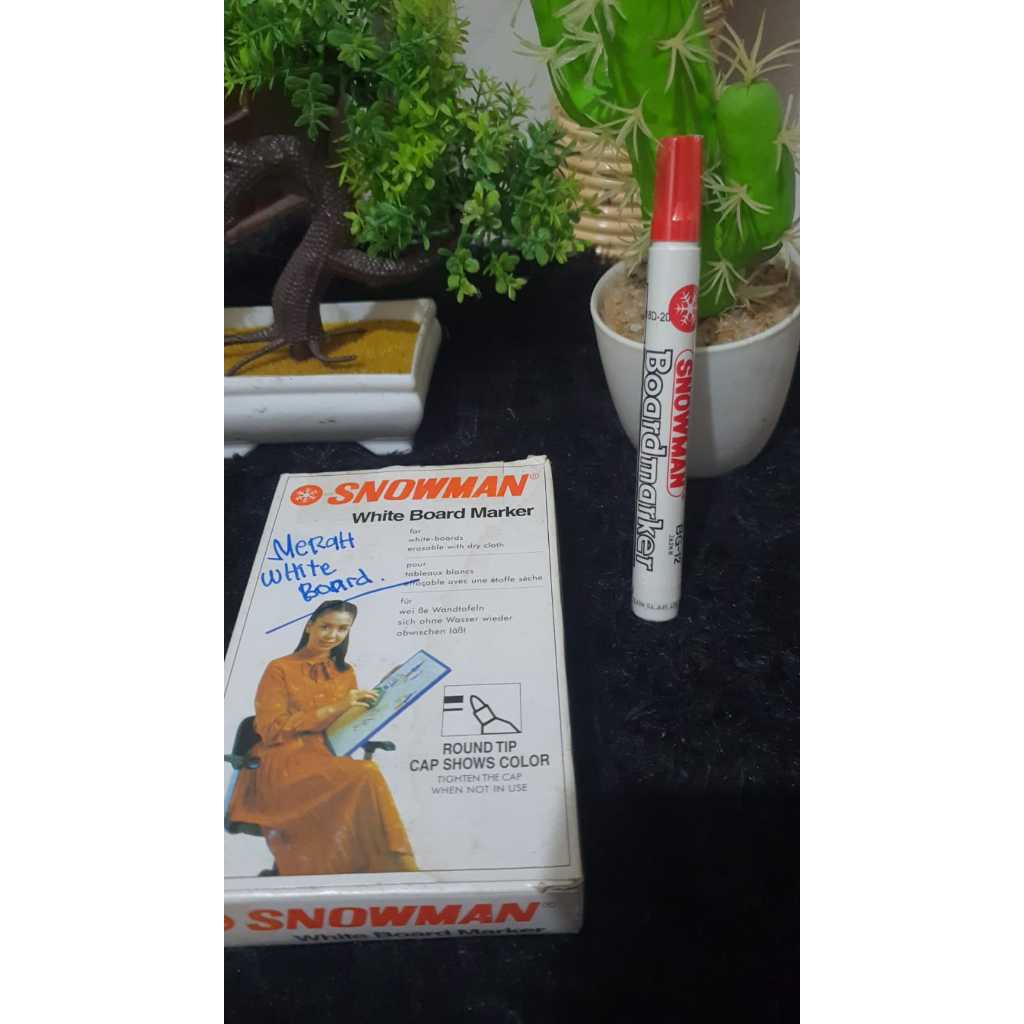 

SNOWMAN - Spidol White Board BG-12 Merah