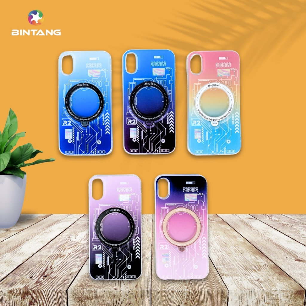 CASE COMBO 360 ROTATING RAINBOW MAGSAFE 02 BT IP XR