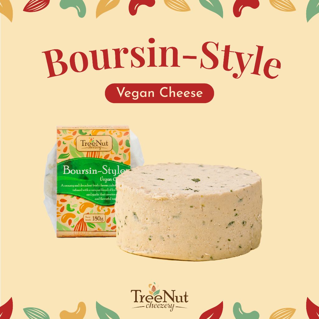 

Keju Vegan Boursin-Style Lembut Creamy Penuh Rempah – Plant-Based Cheese Nabati | TreeNut Cheezery