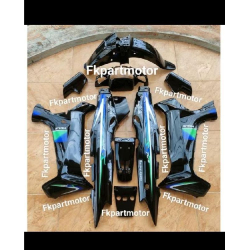 STRIPING FIZR  SS TWO BIRU HIJAU YAMAHA FIZR