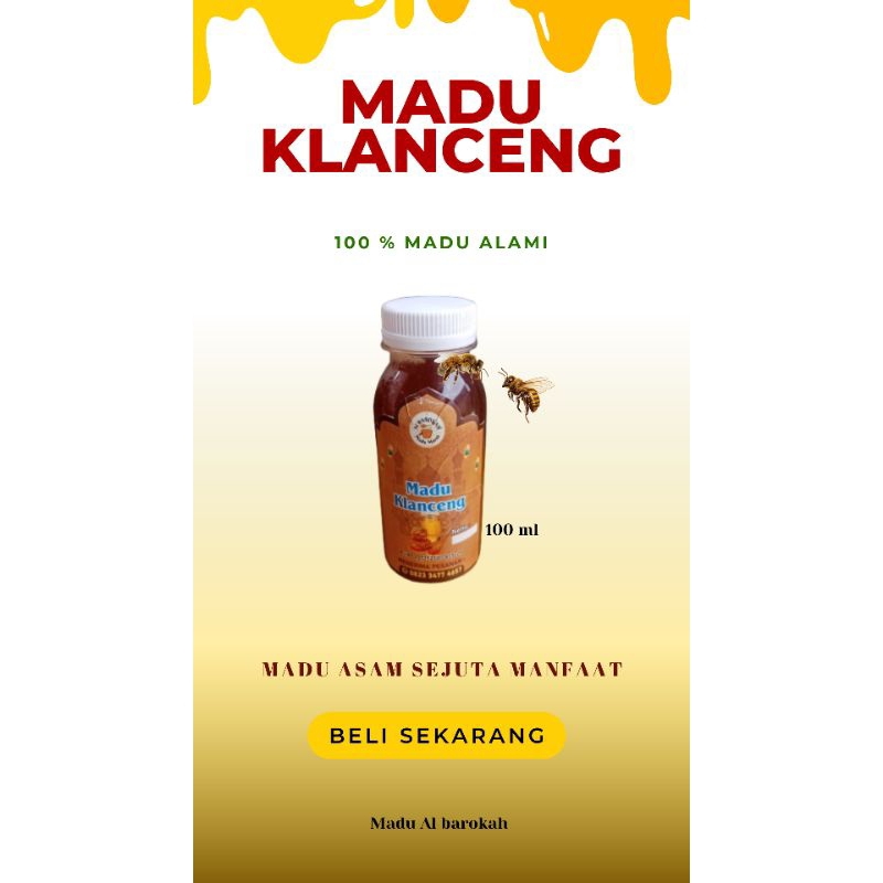 

madu klanceng madu murni 100 ml -250 ml