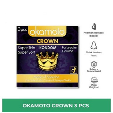 Okamoto Kondom Crown - 10 Pcs/3 Pcs Kondom OKAMOTO Crown