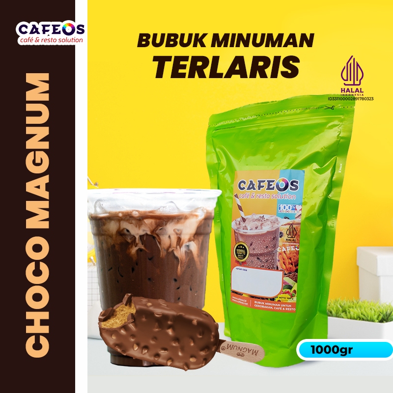 

CAFEOS Serbuk Minuman Coklat Kekinian Aneka Rasa Choco Magnum 1 KG Tanpa Gula Tambahan Gratis Resep