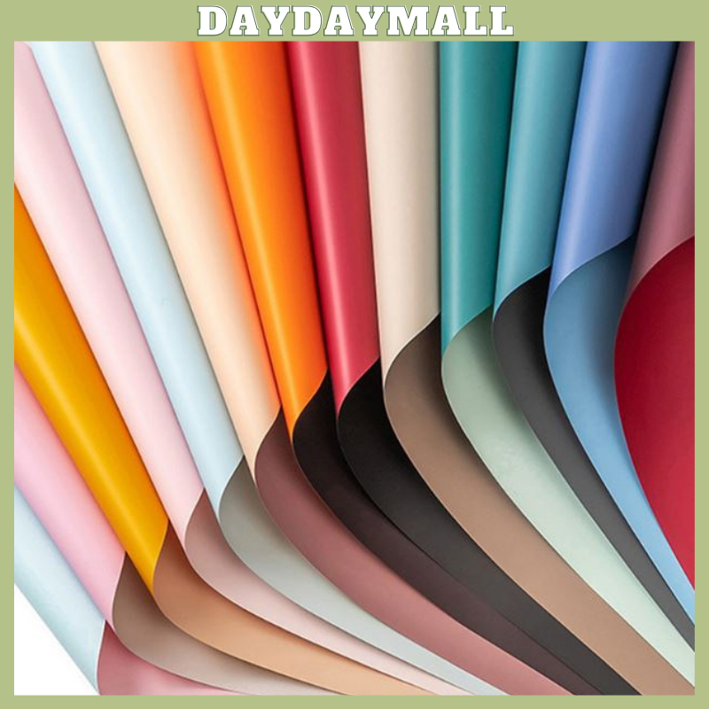

20 LEMBAR Flower Wrapping Paper Dua Warna Kertas Buket Bunga Cellophane Doublecolor 6001