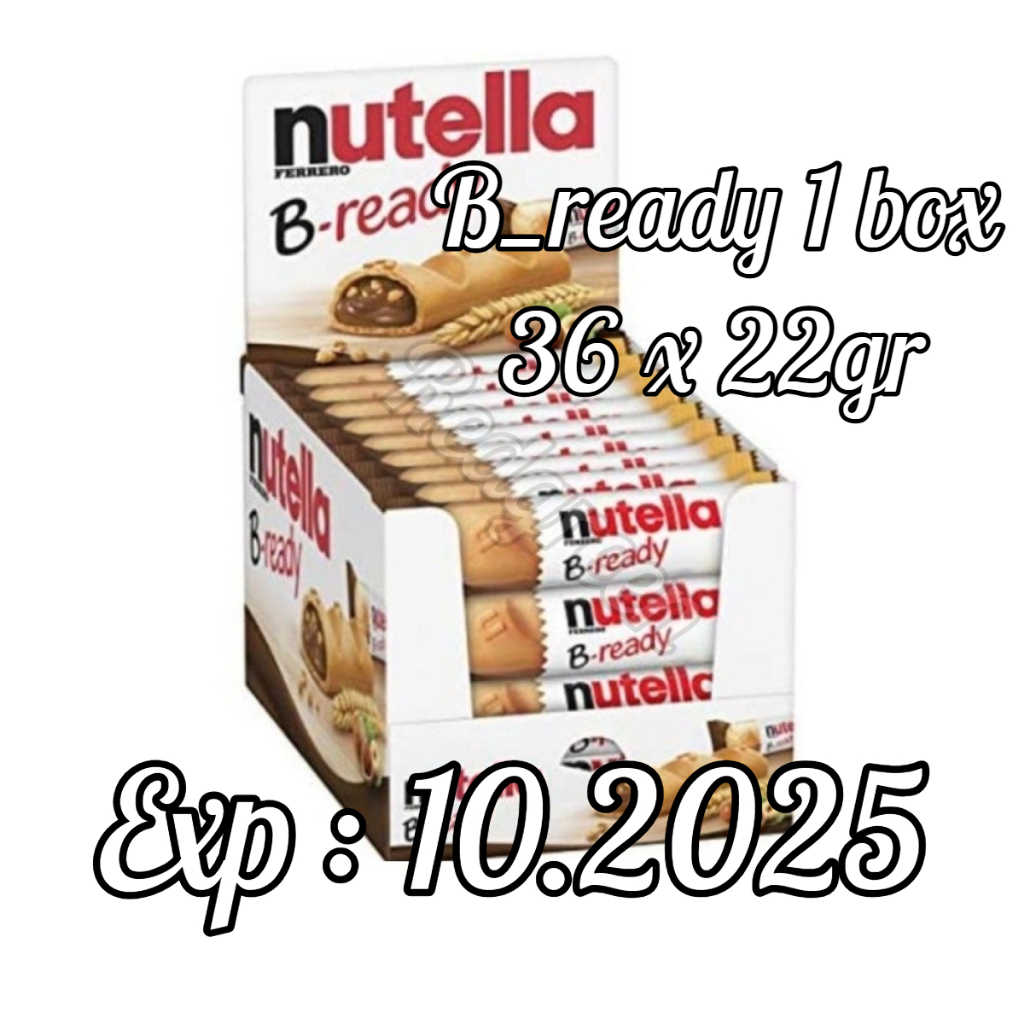 

Nutella B-Ready 1 Box (36pcs x 22g) wafer bready 1 box isi 36pcs b ready box 36x22gr