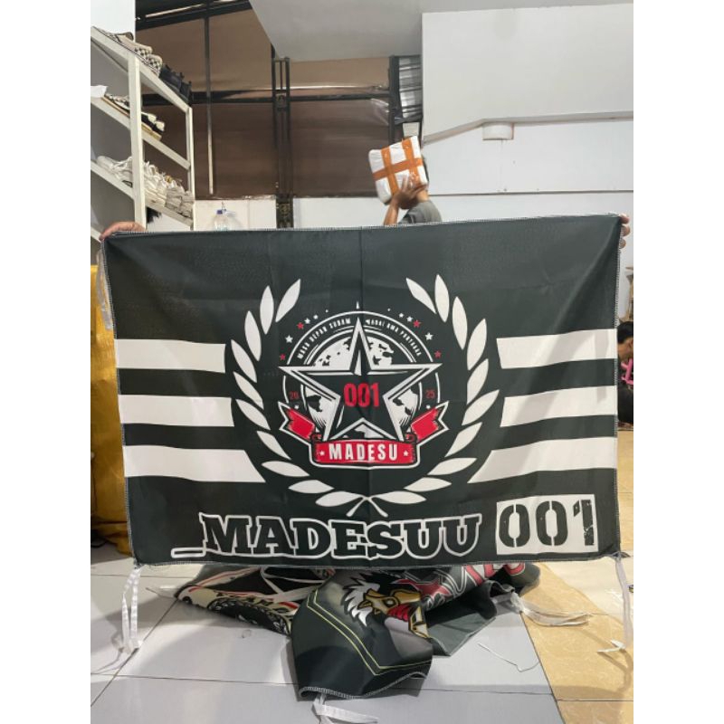 bendera custom logo sendiri 100x70cm desain sula-suka