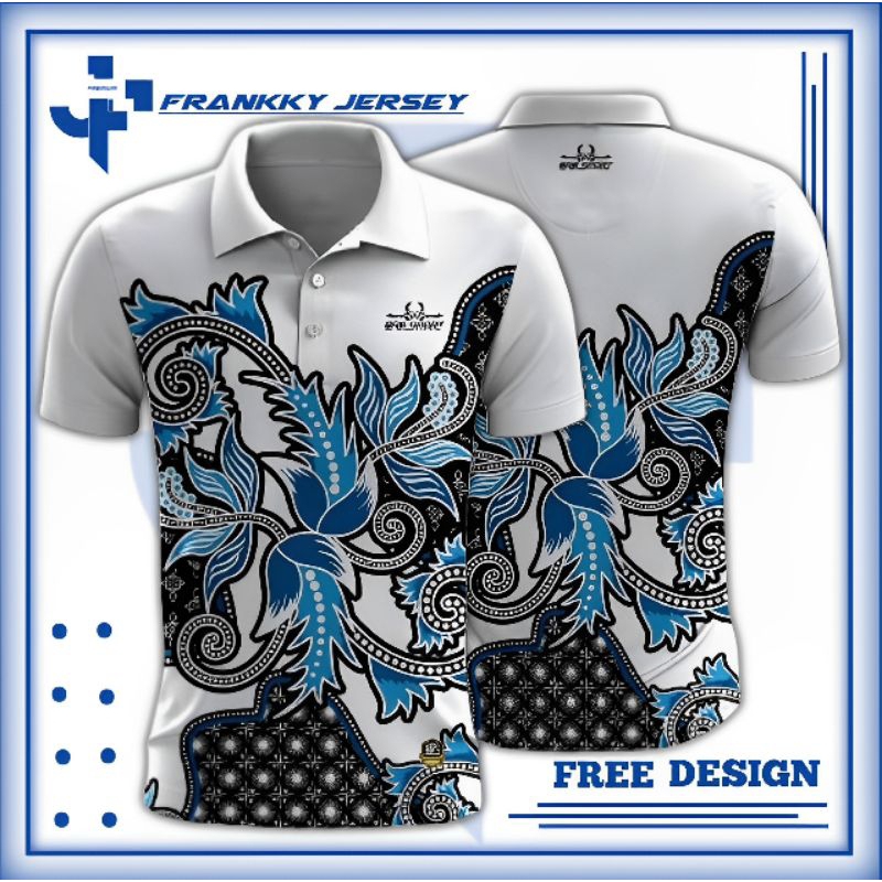 KAOS POLO BATIK FULL PRINTING KUALITAS PREMIUM