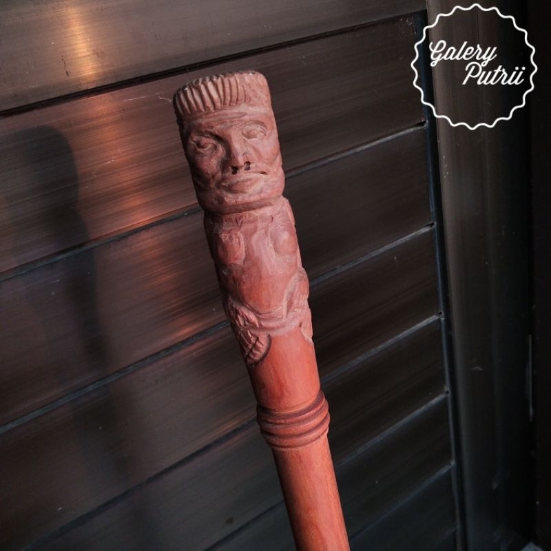 tongkat komando kayu nagasari ukir