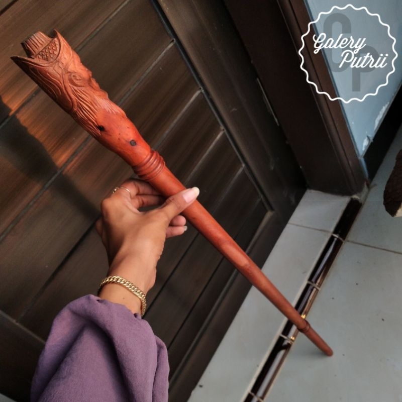 tongkat komando kayu stigi kayu setigi ukir