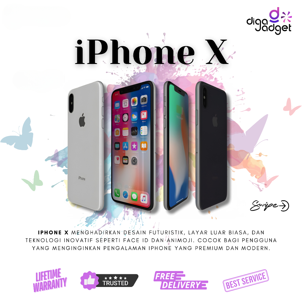 Diga | iPhone X 64Gb | 256Gb Fullset Resmi Original