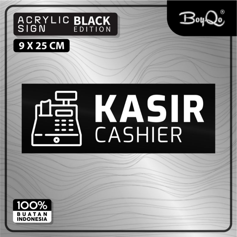 

BoyQO Akrilik Kasir Warna Hitam Ukuran 25 x 9