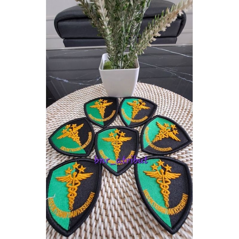 Logo Badge Dokkes Polri Bordir Timbul