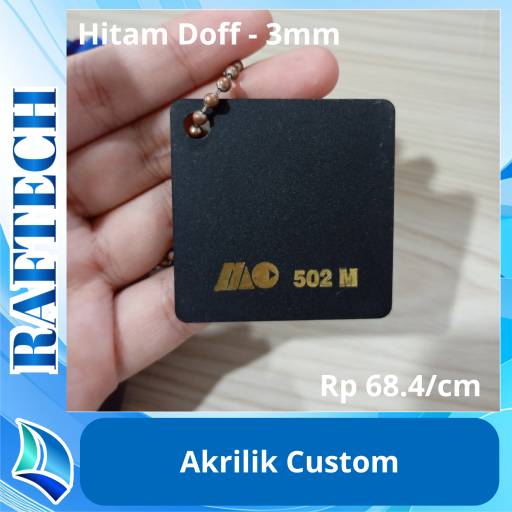 

Akrilik Custom 3mm Hitam Doff 3 mm Laser Cutting Marga Cipta