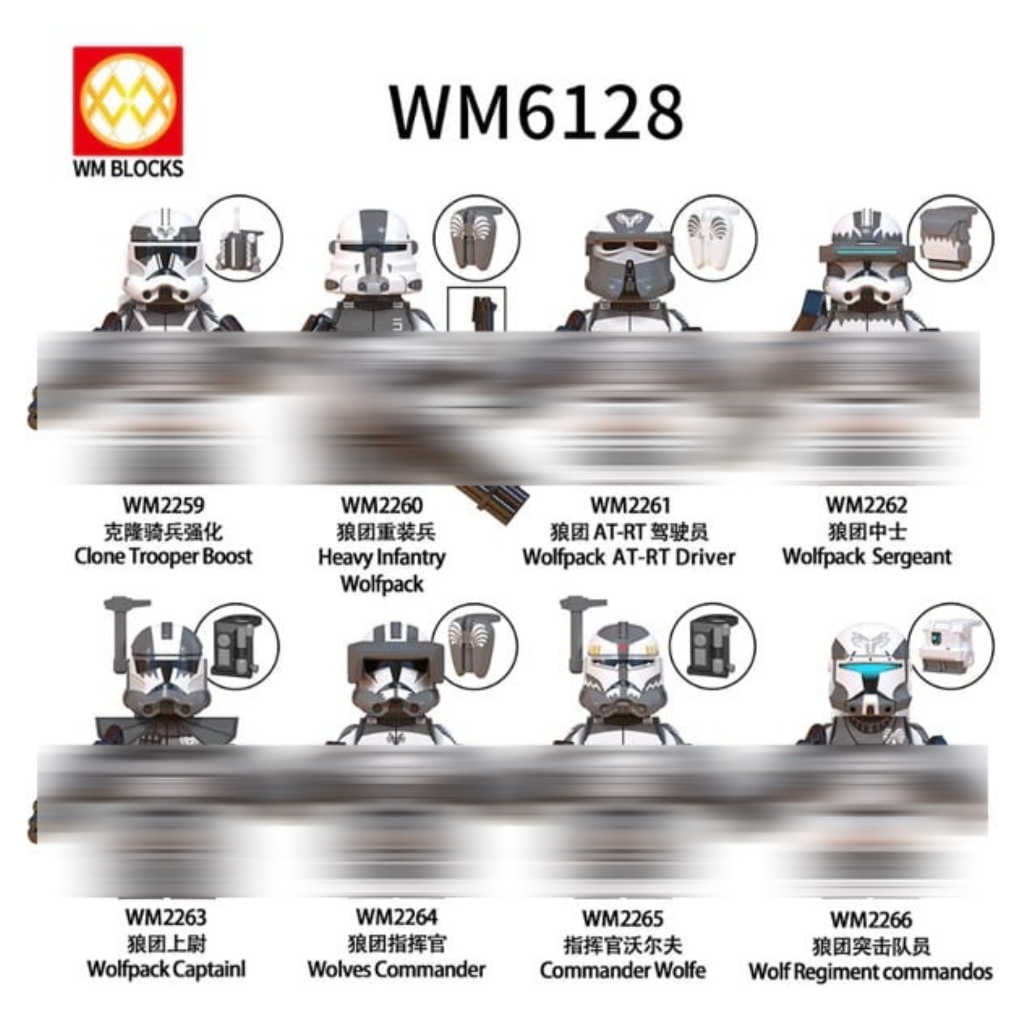 WM6128 Star Wars Clone Trooper Boost Heavy Infantry Wolfpack AT-RT Driver Sergeant Captain Commander