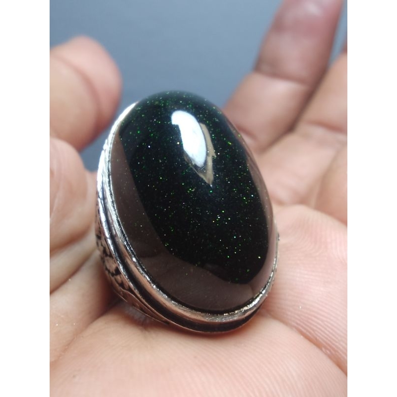 batu cincin akik pasir intan hijau