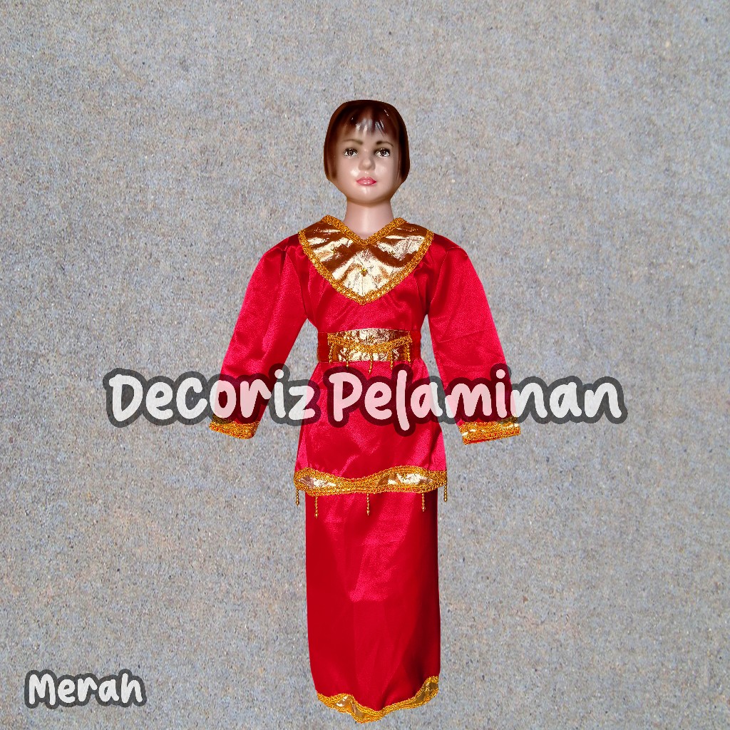 Baju Adat Minang Anak Perempuan [GOLD] / Baju Adat Padang / Baju Tari Minang / Baju Karnaval