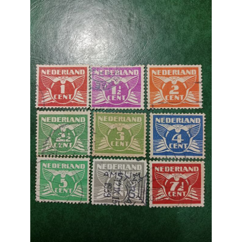 

Prangko Klasik Nederland kuno 9 pcs Tahun 1926-1941 USED