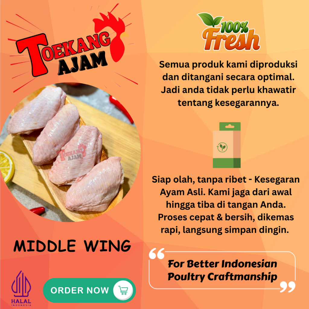 MIDDLE WING / SAYAP TENGAH AYAM 1 KG