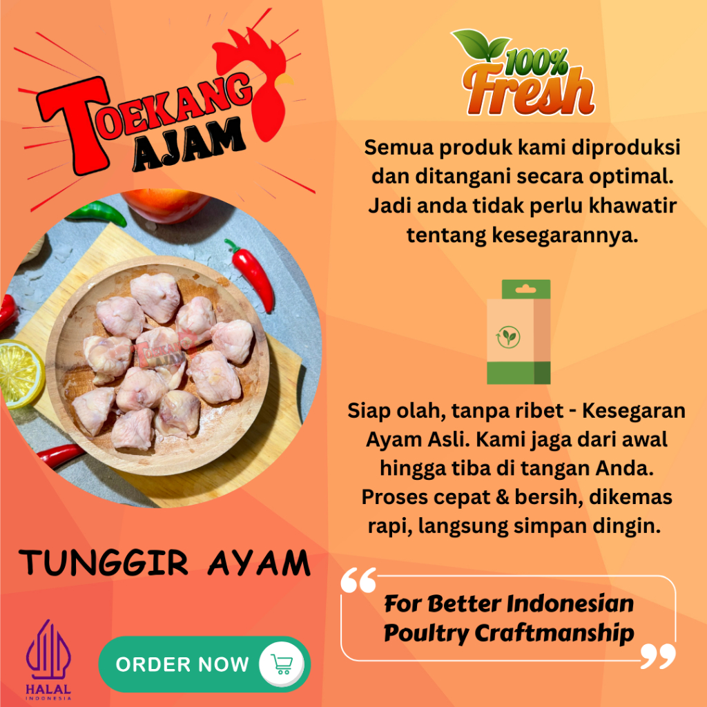 

Tunggir Ayam / Brutu Ayam pack 1 kg
