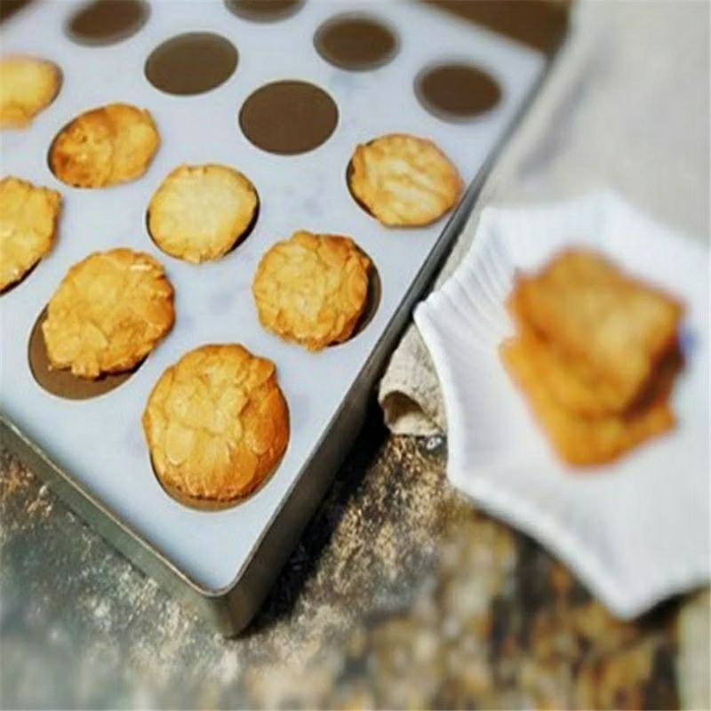 cetakan cookies almond crispy / cetakan coklat almond  crispy  food  grade