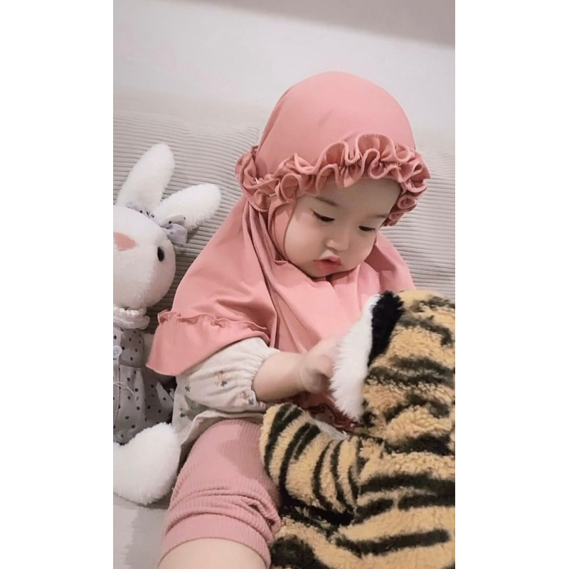 Jilbab/ Hijab kriwil Anak Bayi kekinian usia 0-3th