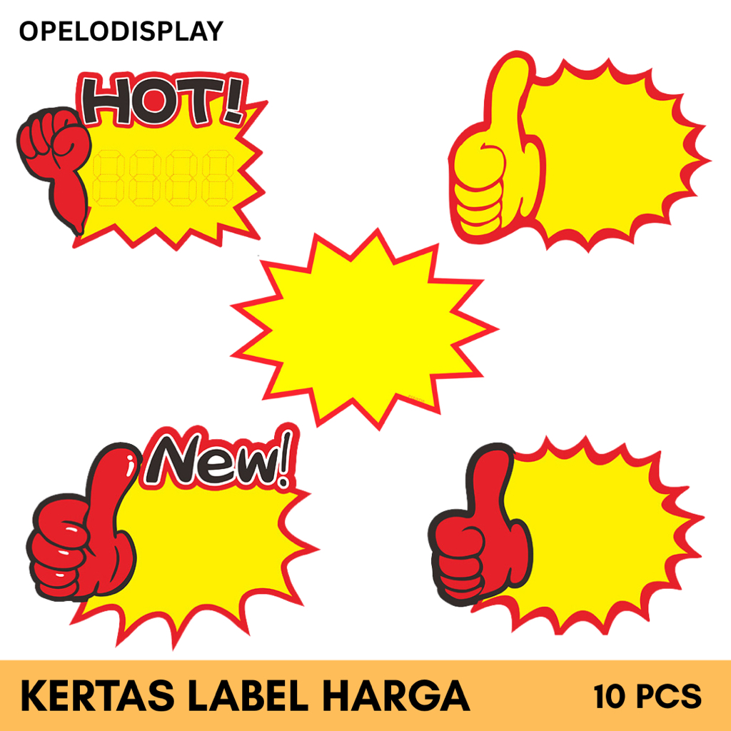 

10 PCS KERTAS HARGA LABEL POP PROMO SALE KERTAS TULISAN OBRAL SALE OBRAL PENJEPIT HARGA