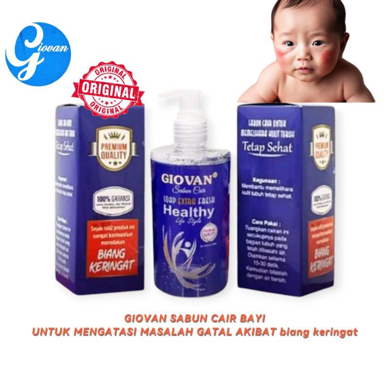 Sabun Giovan premium 235 mil - Sabun gatal bayi  / SABUN CAIR BIANG KERINGAT BAYI / Giovan soap Ecze