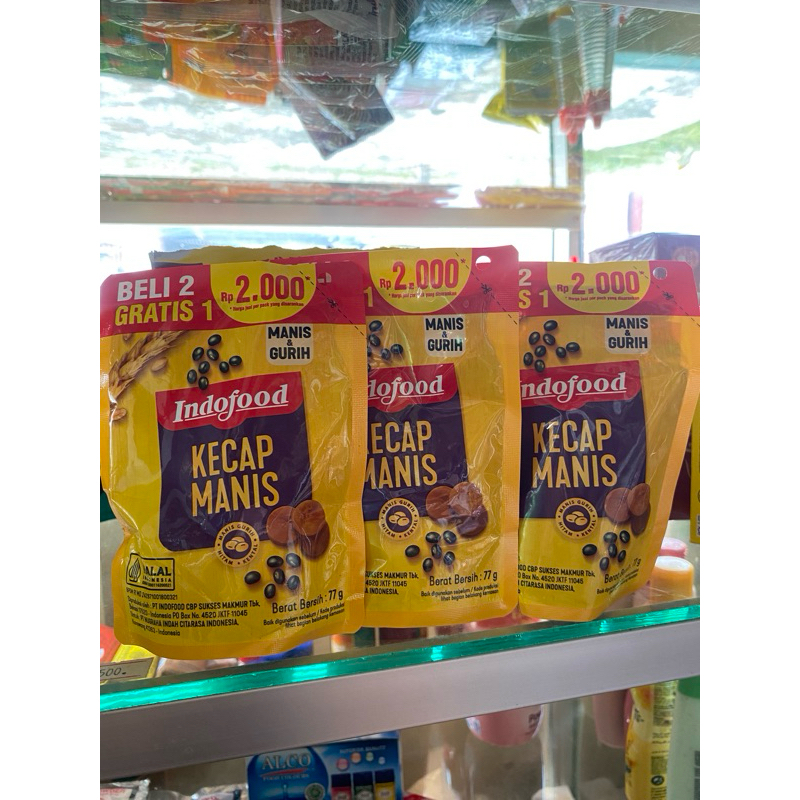 

Kecap indofood isi 3 kemasan 77g