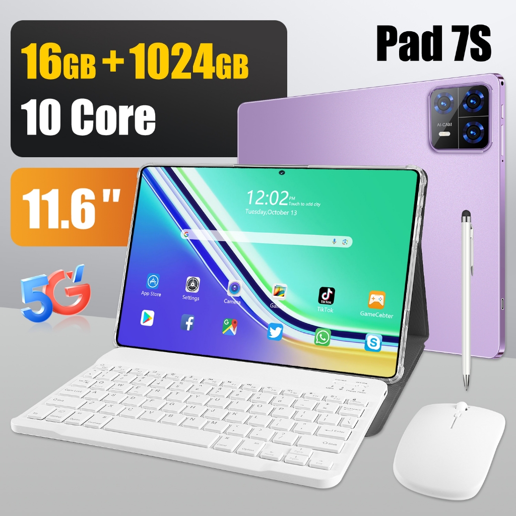 Hancdon tablet Pad7S (16GB+1024GB)11.6inch+5g"iPs Screen hp tablet android 13 8800mAh Dual Sim Card 