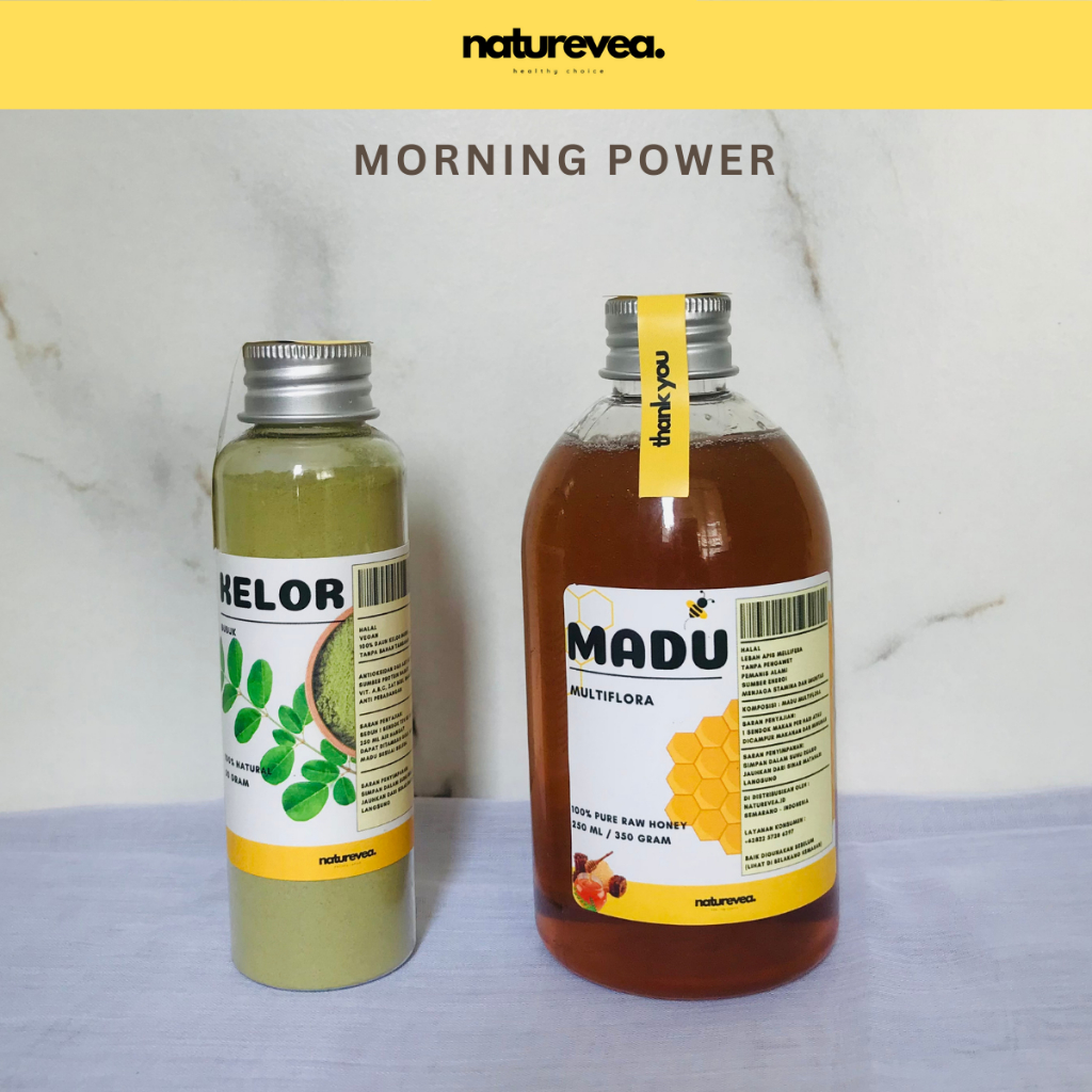 

Morning Power 2 in 1 Madu Multiflora Premium Kelor Bubuk Organik Sehat Segar Bahagia