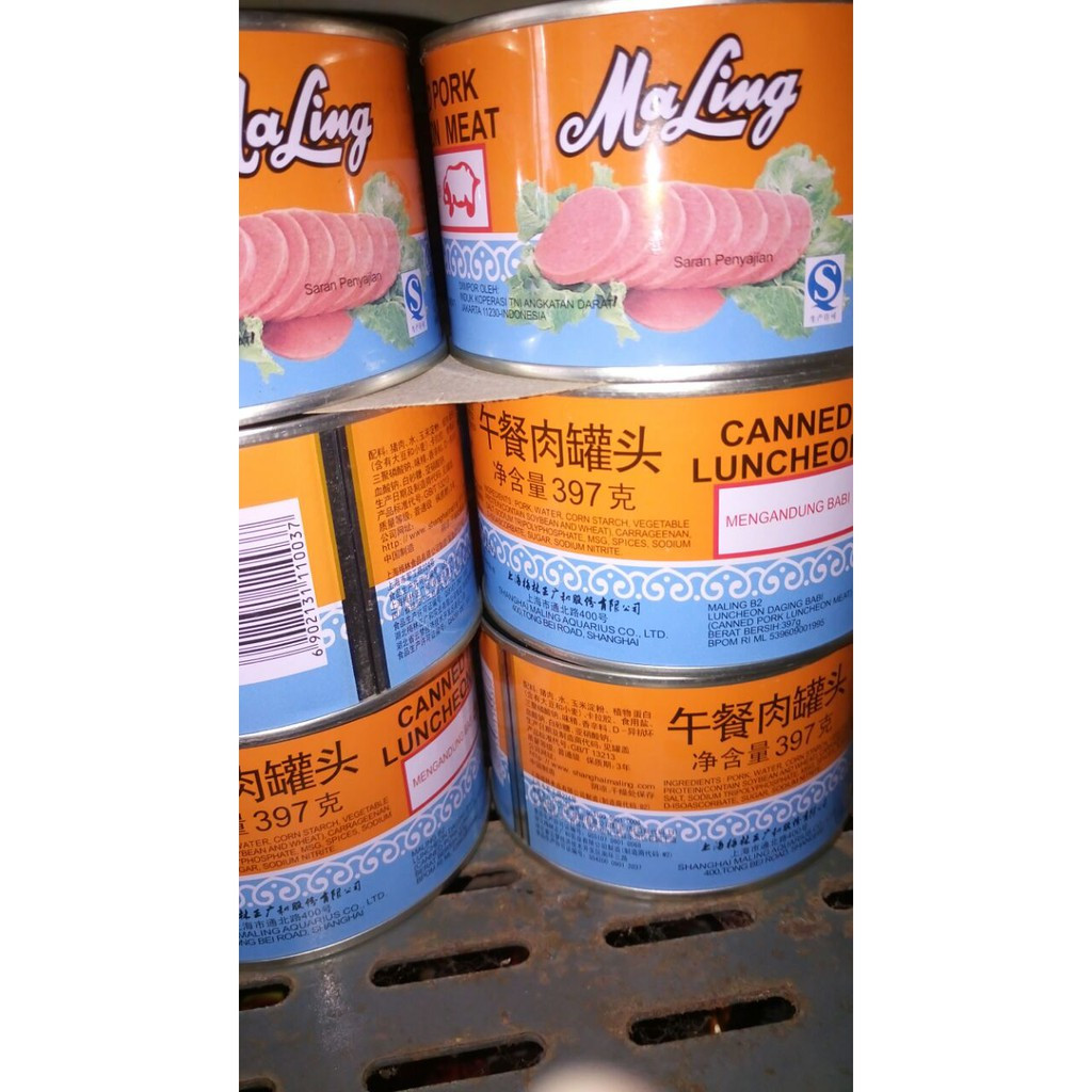 

DAGING MALING TTS CANNED PORK LUNCHEON MEAT 397 GRAM / DAGING MALING KALENG BESAR