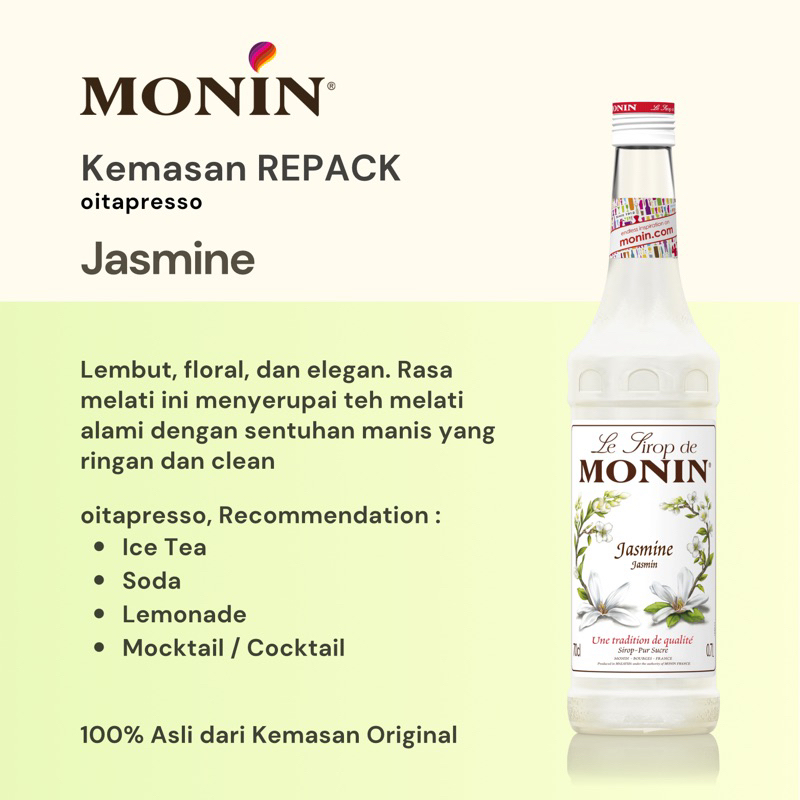 

REPACK - Monin Jasmine Syrup [30, 50, 100] g