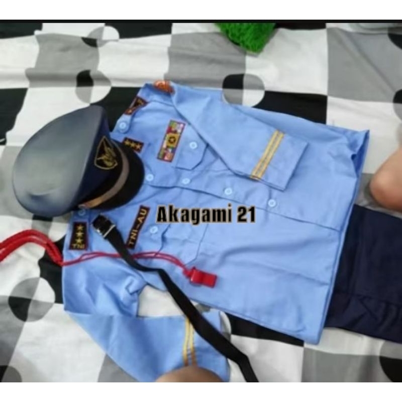 Akagami  SETELAN BAJU TNI AU AKADEMI MILITER ANAK LAKI LAKI DAN PEREMPUAN PROFESI ANAK TNI AU