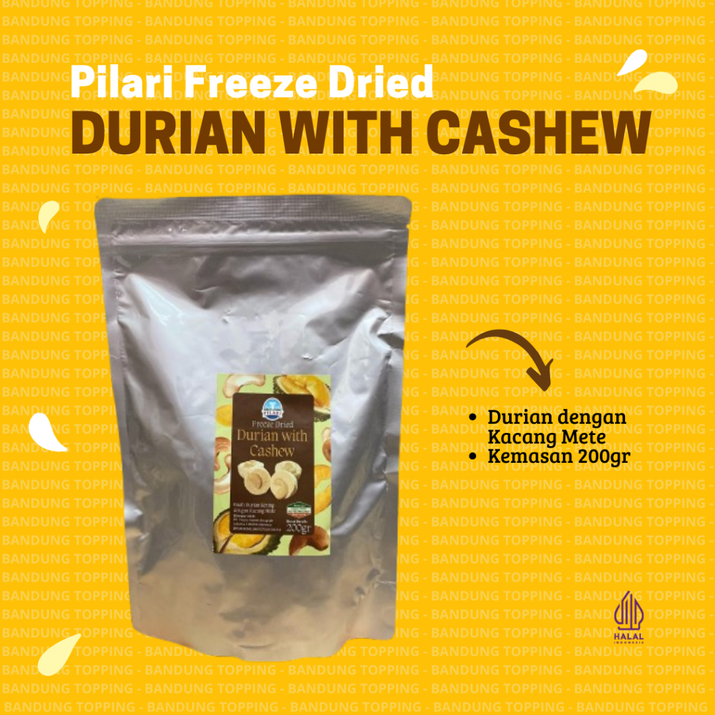 

Durian With Cashew Freeze Dried / Buah Kering Durian dengan Kacang Mete 200gr