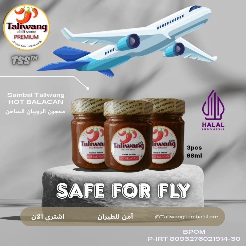 

[ Special Price 18 Pembeli Pertama ] 3 PCS Sambal Taliwang Hot Balacan Special Edition " Save For Fly " 98 ml
