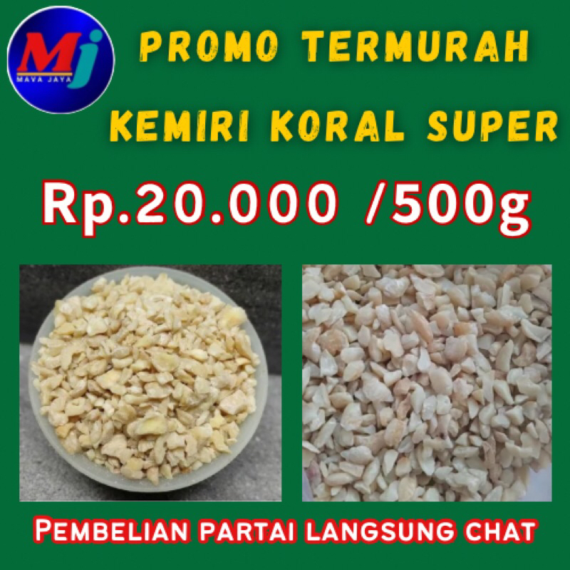 

KEMIRI KORAL SUPER/500g/KEMIRI KORAL PUTIH GRADE A/BIJI KEMIRI MURAHHH
