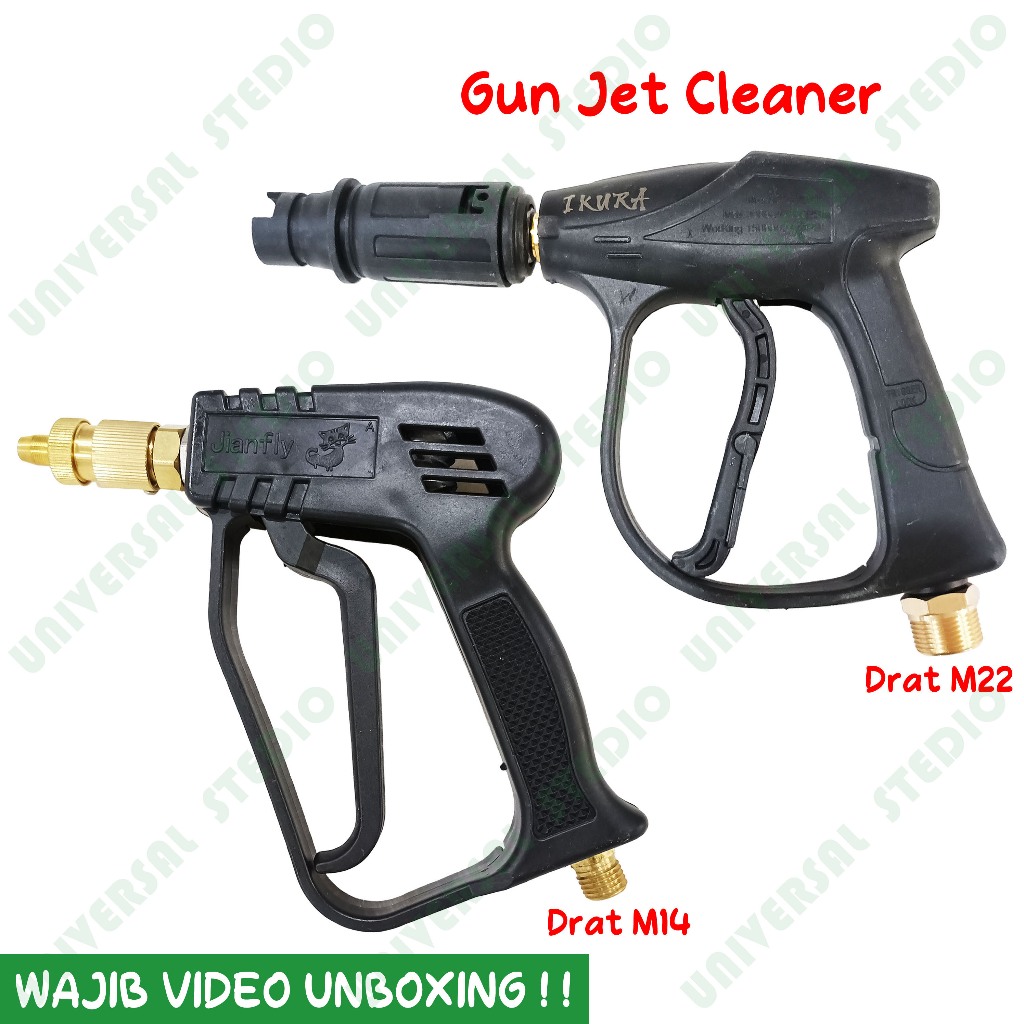Pistol Gun Stik Spray Jetting Gun Jet Cleaner High Pressure Lakoni Laguna H&L Model Pendek Drat M14 